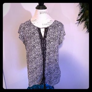 Express Black and White Blouse